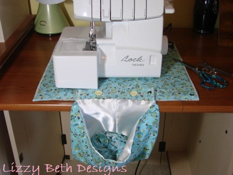 Serger Thread Catcher Bag and Serger Stabilizer Mat PDF PATTERN image 1