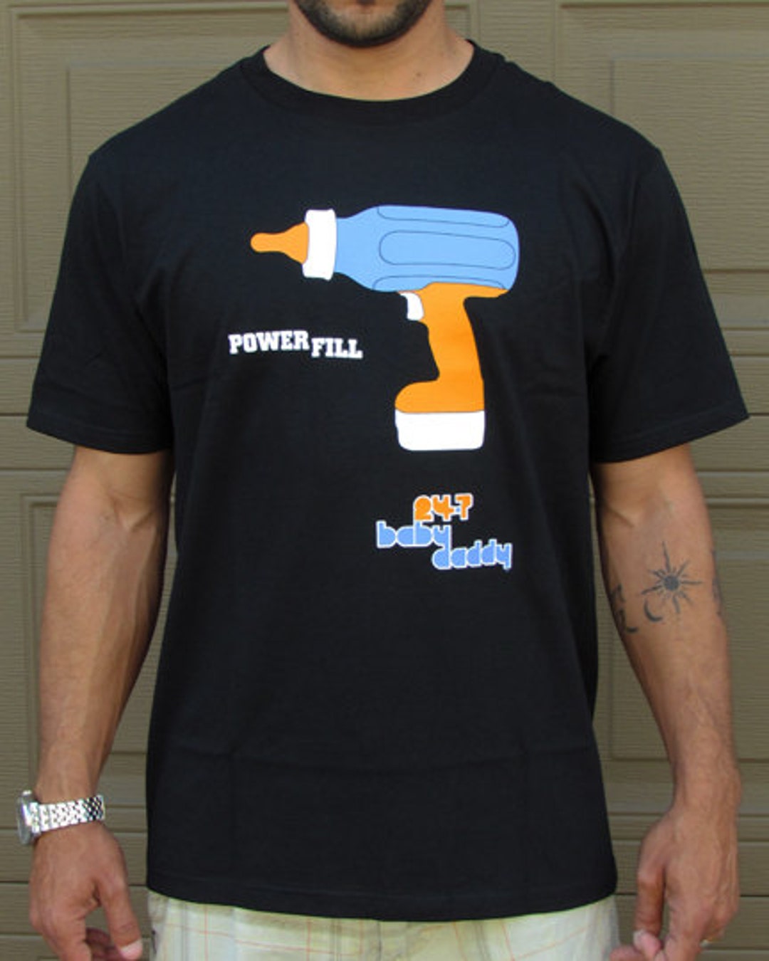 Powerfill New Daddy Manly Baby Bottle Drill Tools Black & - Etsy