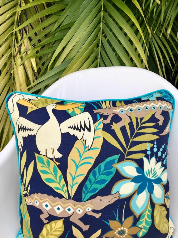 Out door cushion cover // Animal Design // Fun Outdoor cover //Pelican Cushion