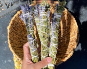 Lavender and Lemon Balm bundle natural incense smudge stick