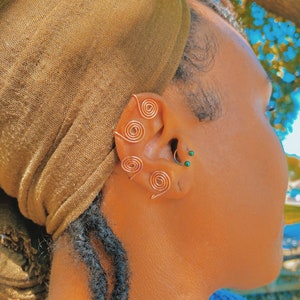 Ear cuff Spiral made with copper