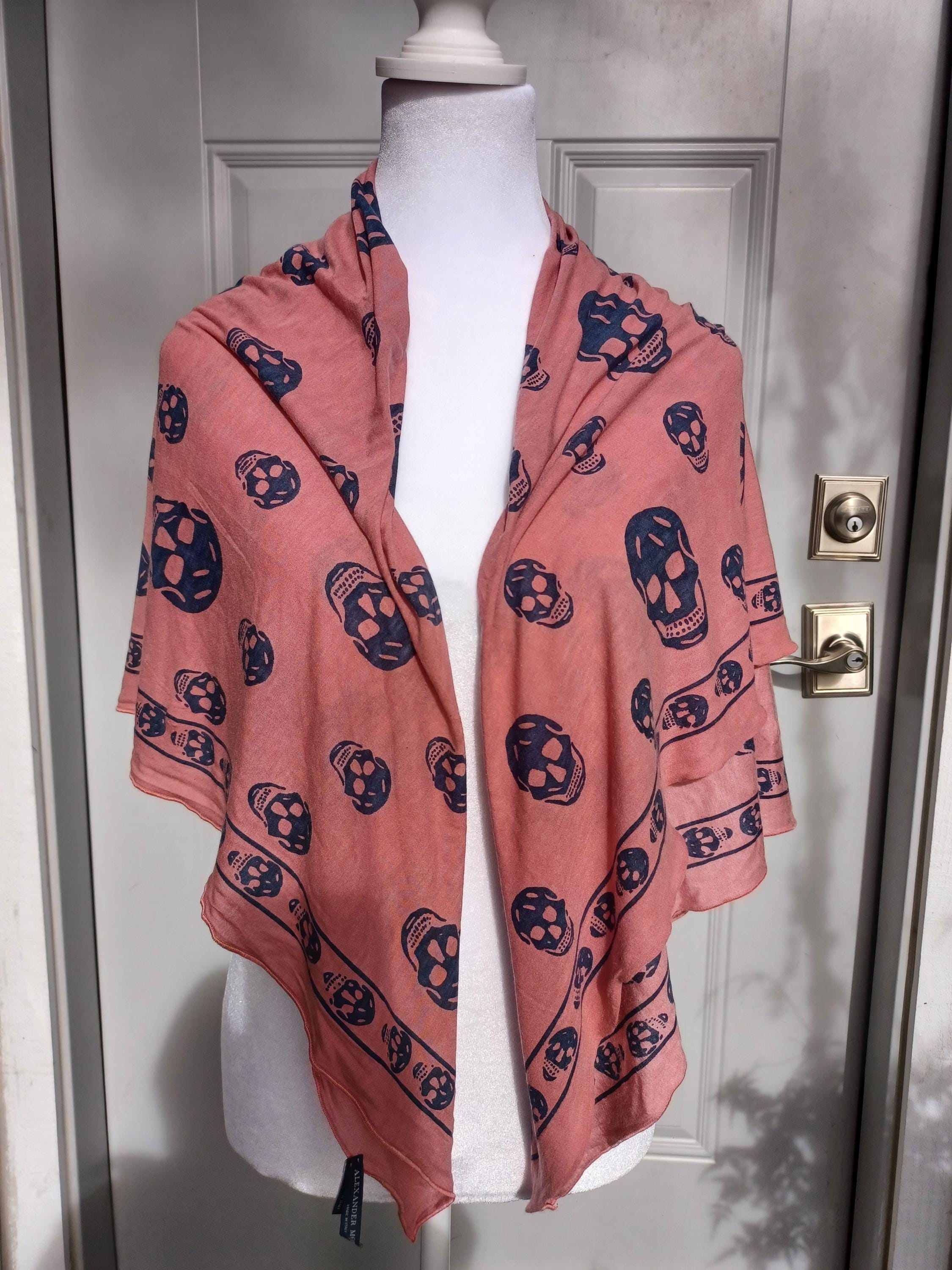 Skull Scarf Alexander Mcqueen - Etsy