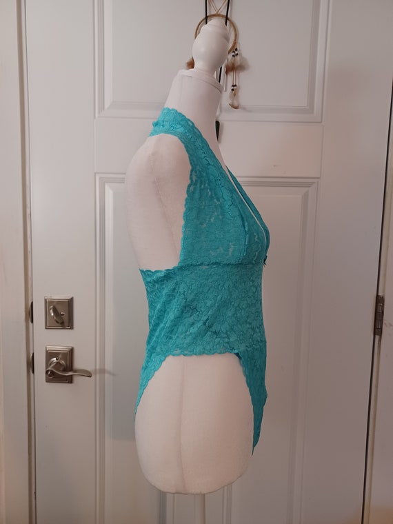 Vintage 1990s Victoria's Secret aqua turquoise se… - image 3