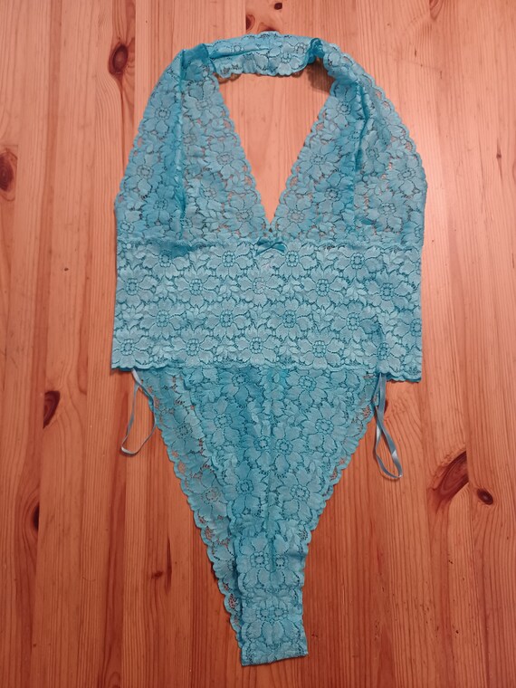 Vintage 1990s Victoria's Secret aqua turquoise se… - image 8