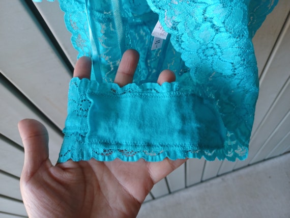 Vintage 1990s Victoria's Secret aqua turquoise se… - image 6