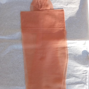 Vintage 1950s 60s red-tan sheer seamless nylon stockings hosiery - Small to Medium