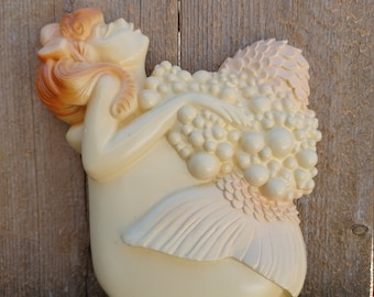 SALE Vintage kitsch carina Miller Studio rara sirena pin up in bagnoschiuma