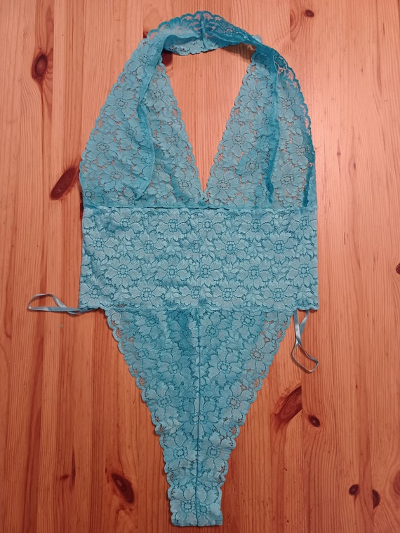 Vintage 1990s Victoria's Secret aqua turquoise se… - image 7