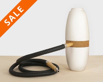 Modern design hookah, ceramic design shisha - one hose shsiha - smoking tobacco - lorier special hookah - handmade- Ceramic hookah - white