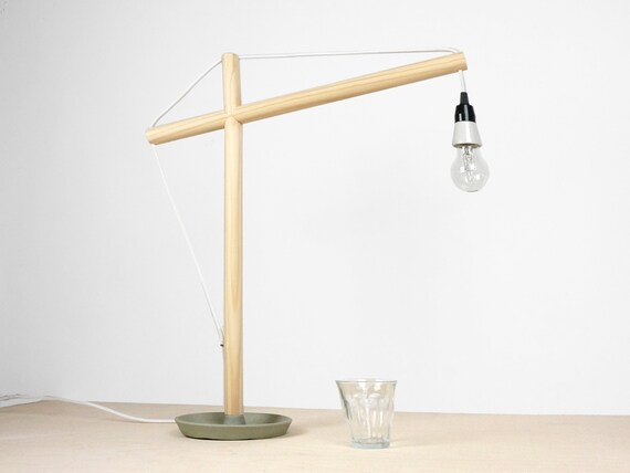 Crane Desk Lamp Custom Light Construction Lamp Nice Wire Etsy