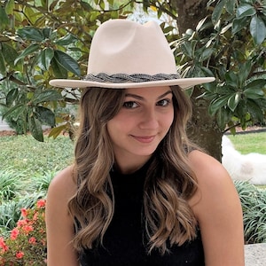 Black Twist Hat Band - Adjustable Hat Band - Hat Accessories - Hat Jewelry - Beaded Hat Band - Western Band - Cowboy Hat Band - Photo Props