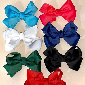 Hair Bows - .99 Cent Bows - PICK Your COLOR - Grosgrain Bows - Single Knot Bow - 4 Inch Bow - Baby Bow - Girls Bow - Infant Bow - Clip Bows