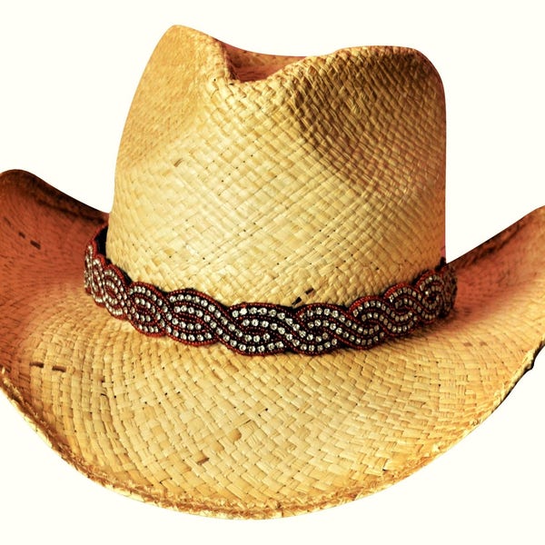Beaded Hat Band Etsy