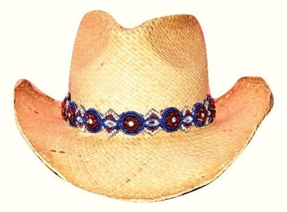 Red white and blue hat band Clearance