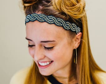 Designer inspired luxury hairband Vintage Button Addition Gifts for Women Designer Inspired Headband
