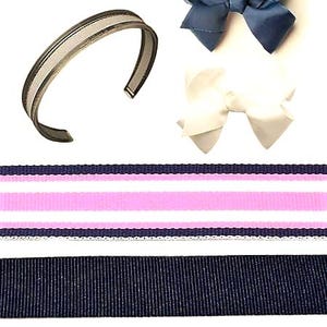 Girls Headband - Navy Headband - Interchangeable Headband - Comfortable Headband - Headbands with Bows - Headbands for Girls - Birthday Gift
