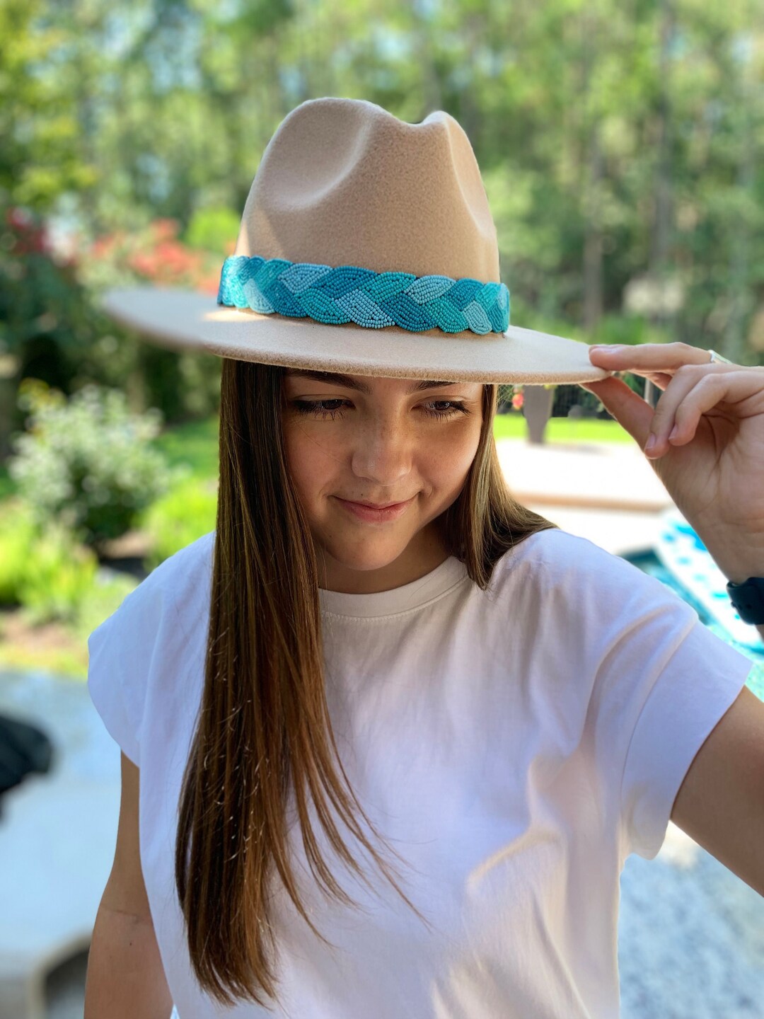 Turquoise Hat Band Womens Hat Band Western Hat Band Adjustable Hat Band