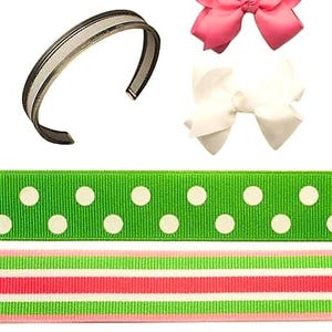 Girls Headband Set - Green Headband - Interchangeable Headband - Comfortable Headband - Headbands with Bows - Headbands for Girls - Headband
