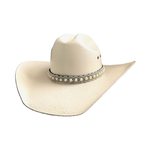 Pearl Hat Band - Crystal Hat Band - Adjustable Hatband  display picture 2