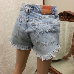 High Waisted Fringe Shorts Women 28 Waist