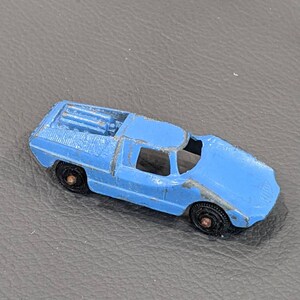 Vintage 1970&#39;s Tootsie toy Fiat Abarth blue metal car.