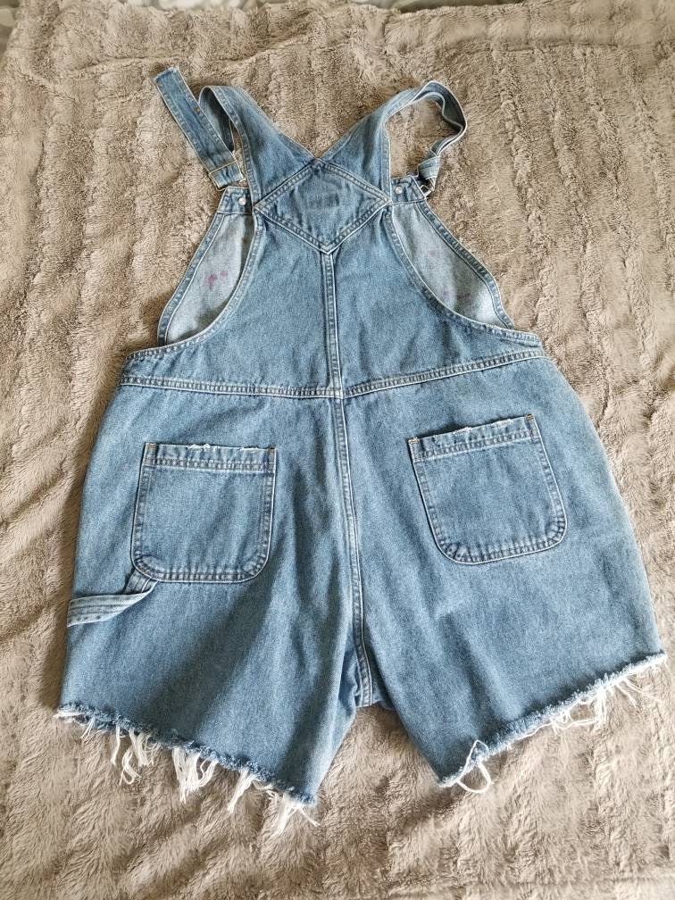 Splatter Smear Paint Vintage Cherokee Overalls Shorts Large | Etsy