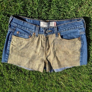 Gold Metallic Painted Shorts size 6