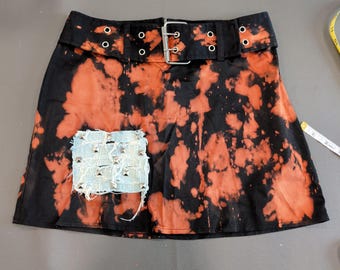 Black and rust Y2K Mini Skirt size 5