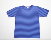 Marimekko blue Tasaraita even striped unisex shirt blue striped blouse Finnish design