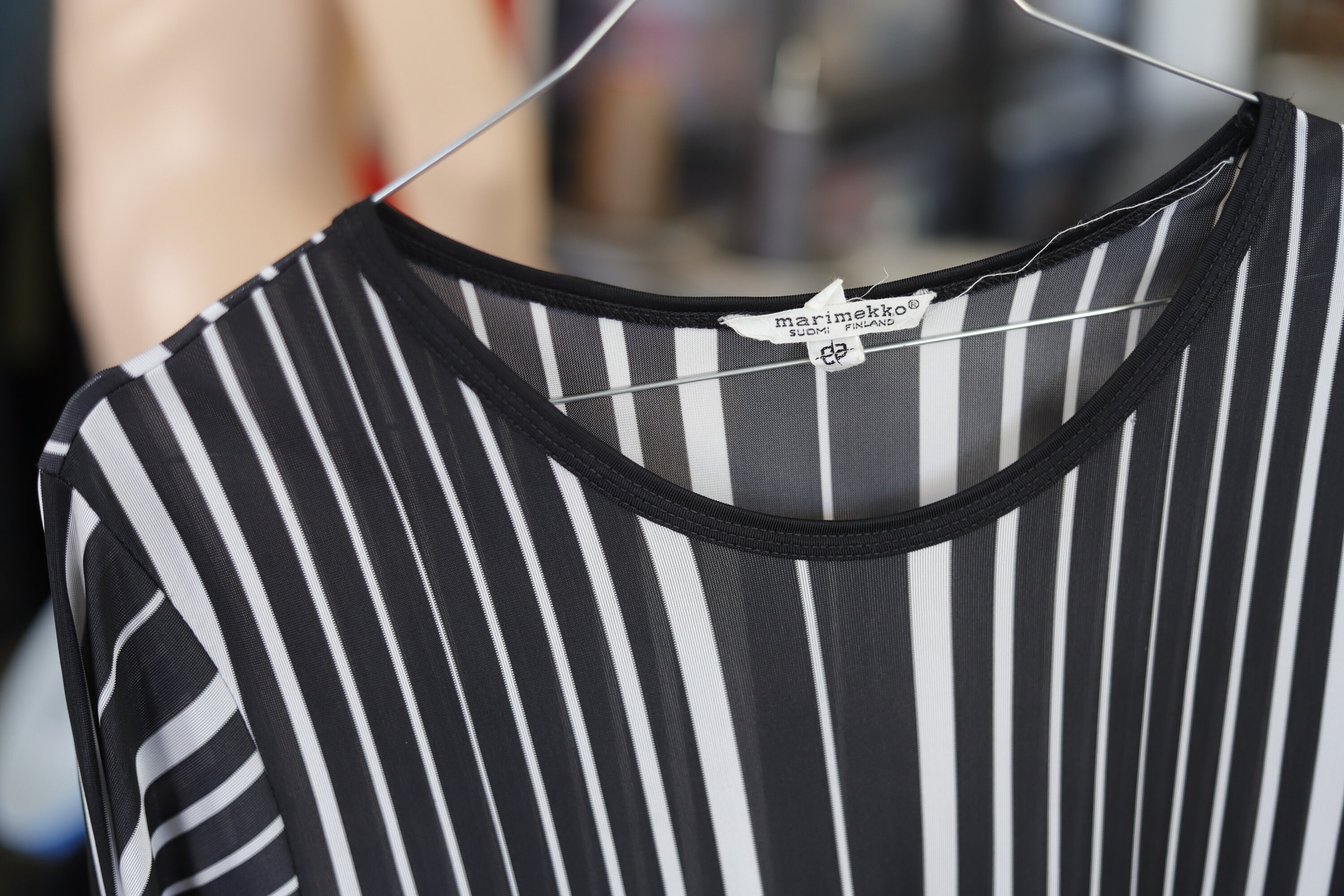 Marimekko Vintage 70's Striped Long T-shirt for Women