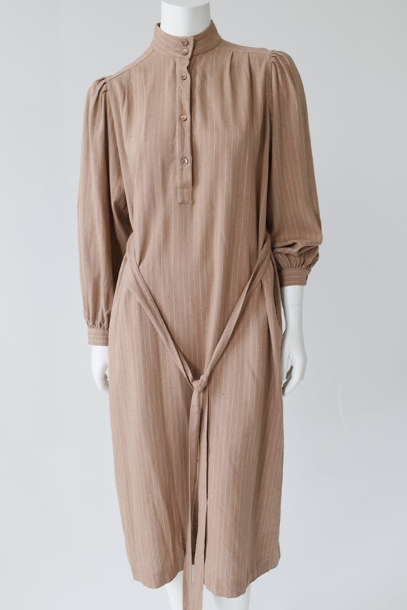 Arola vintage midi dress / raw silk shirtdress / … - image 8