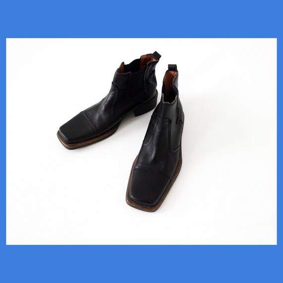 Santa Marina Paris vintage square-toed leather ank