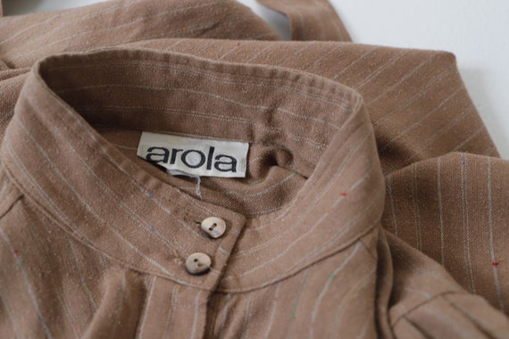Arola vintage midi dress / raw silk shirtdress / … - image 7