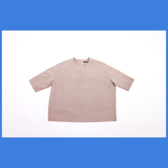 Marimekko ALISSA striped oversized shirt / pink st