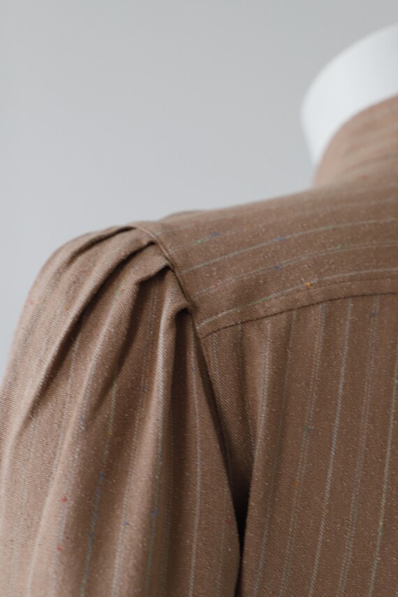 Arola vintage midi dress / raw silk shirtdress / … - image 3