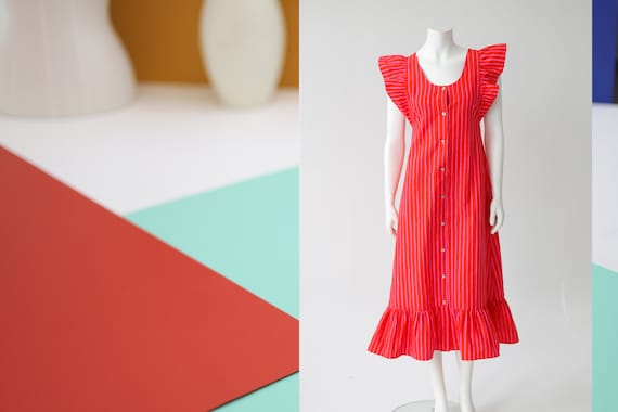 Vintage Marimekko striped Piccolo "Liisan"  Mari … - image 1