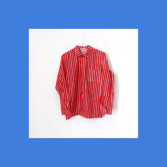 Marimekko classic striped Jokapoika Piccolo red an