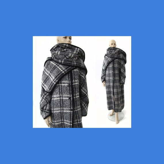 Vintage Marimekko black and white plaid / check