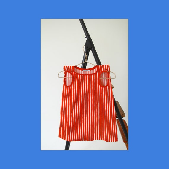 Marimekko Jokapoika striped red and white kids dre