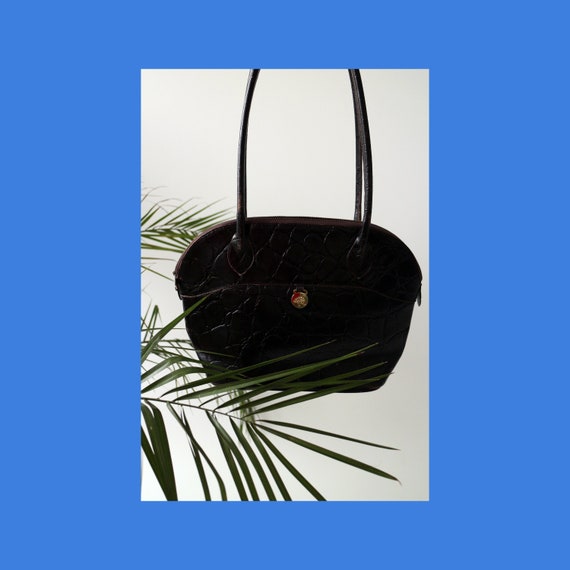 MULBERRY dark brown Congo Breton leather shoulder