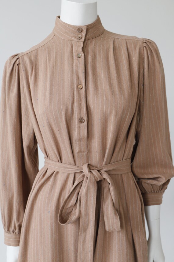 Arola vintage midi dress / raw silk shirtdress / … - image 6