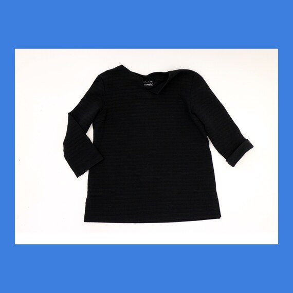 Vintage Marimekko MARJA SUNA black stripe textured