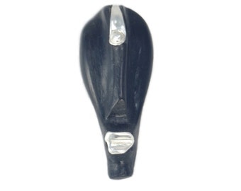Pendant made of wood and silver “Eben Silberface”