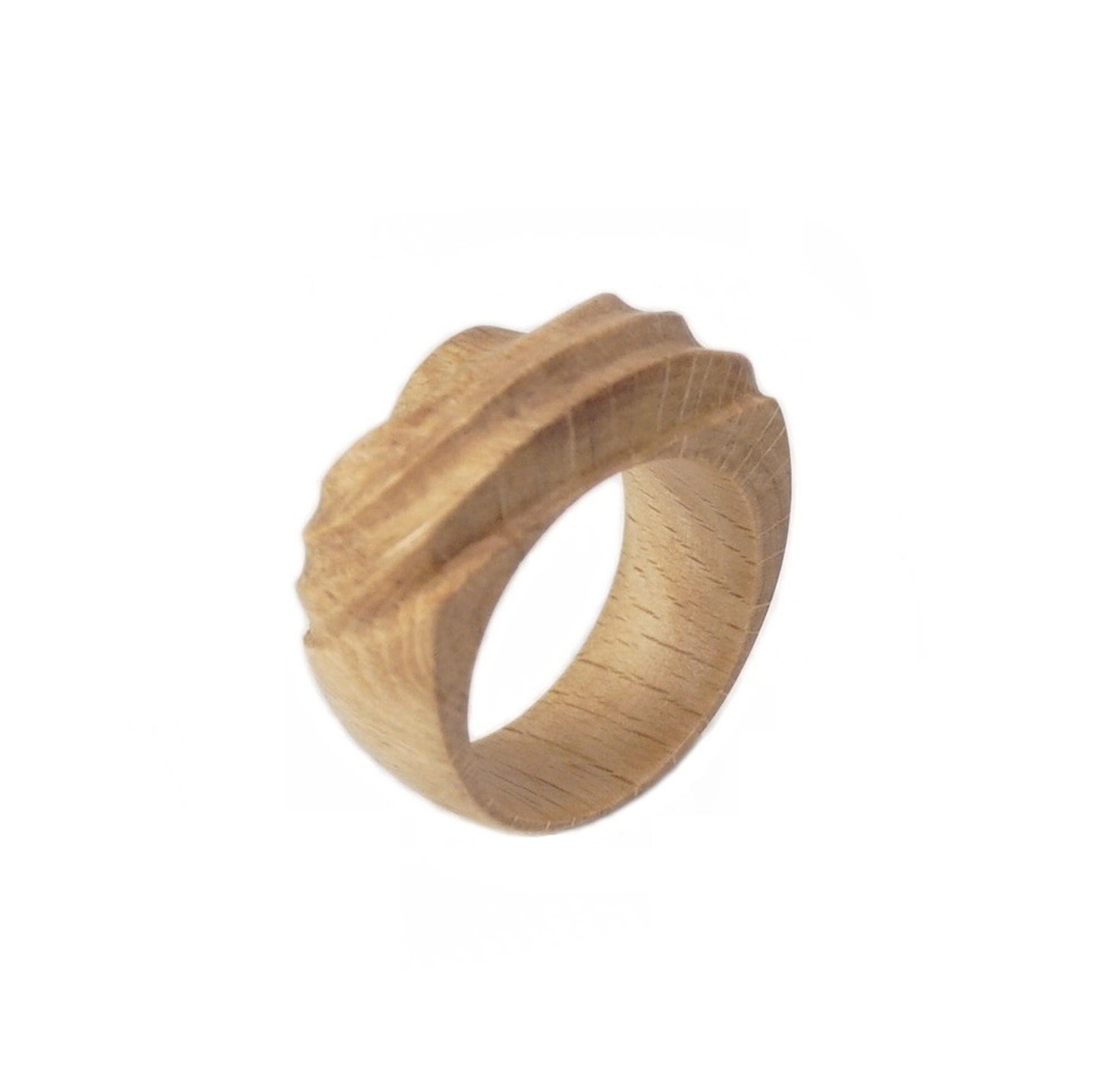 Wooden ring “The Beech Wave”