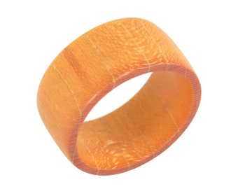 Bague en bois « Ringel-Orange », personnalisable