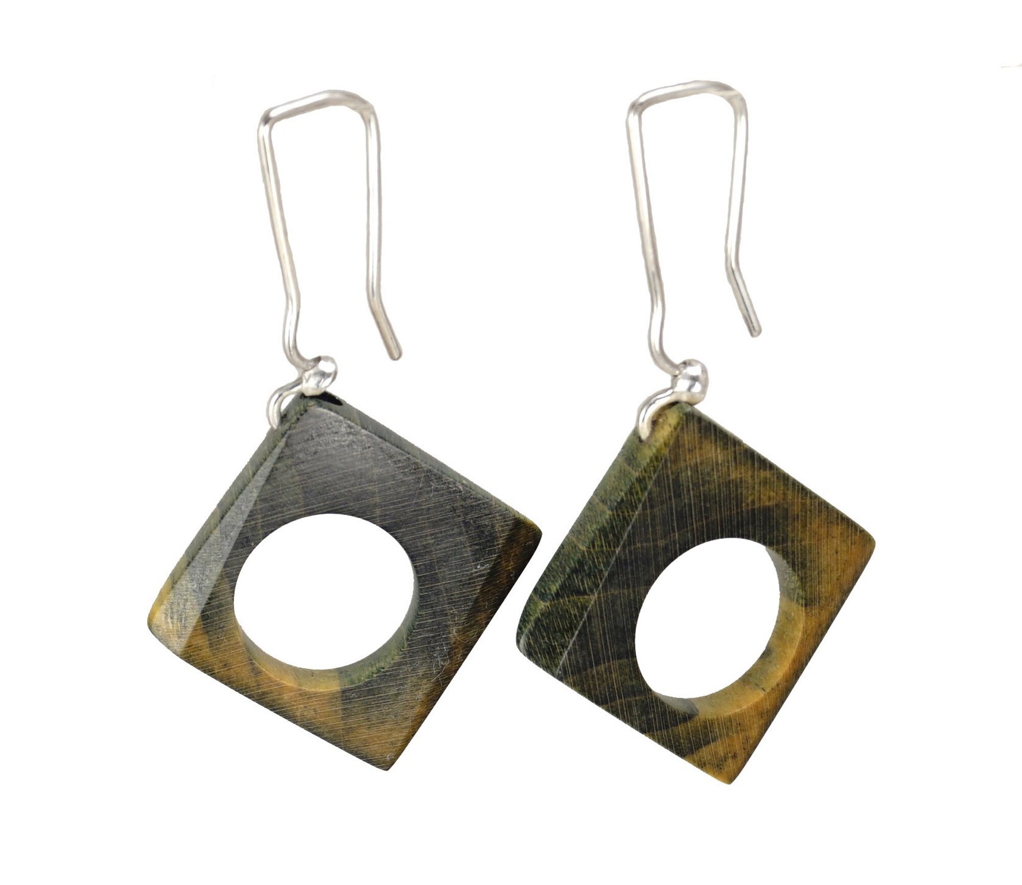 Earrings made of silver 935 and wood “The Maple Tree”