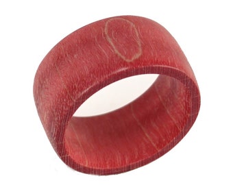 Bague en bois « Ringel-Rosa », personnalisable