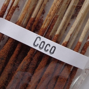 20 Coconut Incense Sticks Handrolled In Mexico Long Duration 1.5 hours