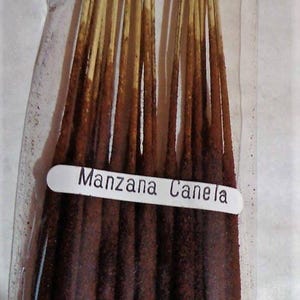 Apple-Cinnamon Incense Handrolled In Mexico 20 sticks Long Duration 1.5 hours