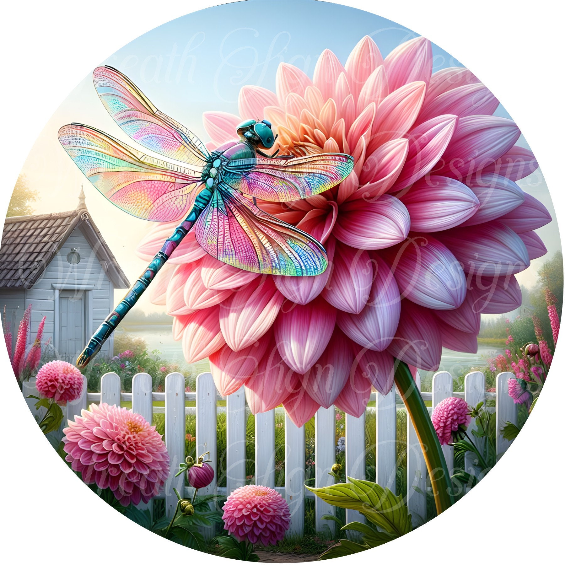 Dragonfly Metal Sign: Springtime Wreath Attachment - Etsy